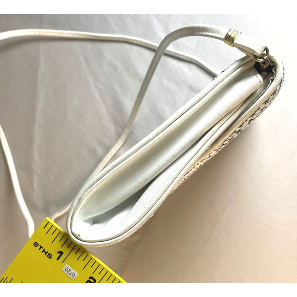 Whiting and Davis International Vtg Metal Mesh Leather Shoulder Bag Purse Cross - Picture 12 of 13